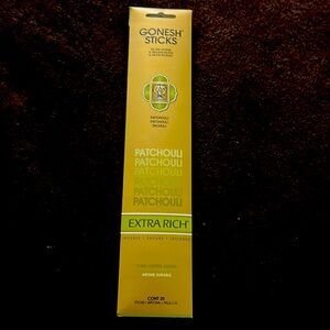 GONESH Patchouli 20 STICK PACK Incense, LONG LASTING, PATCHOULI SCENT